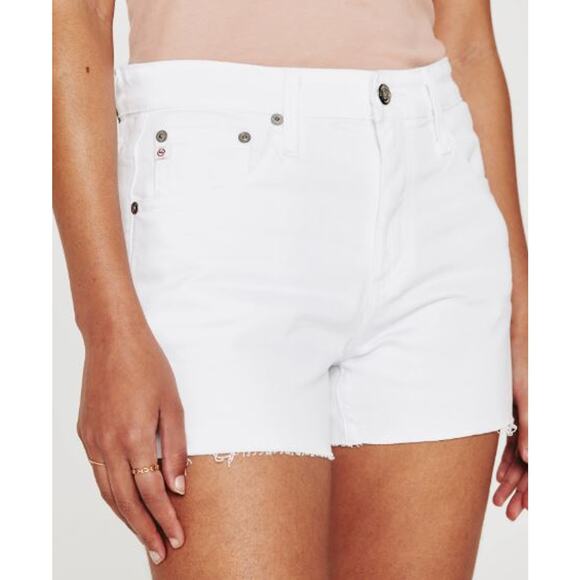 Adriano Goldschmied Hailey Cut-Off Ex Boyfriend Shorts Denim White Women's 25 - Picture 2 of 7